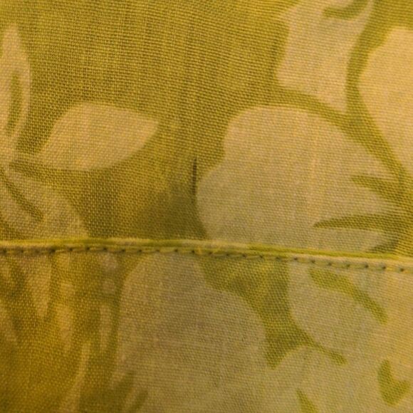 2 for $20 Gap Green Floral Sheer Western Shirt w/Pearl Buttons Sz L - Picture 12 of 13